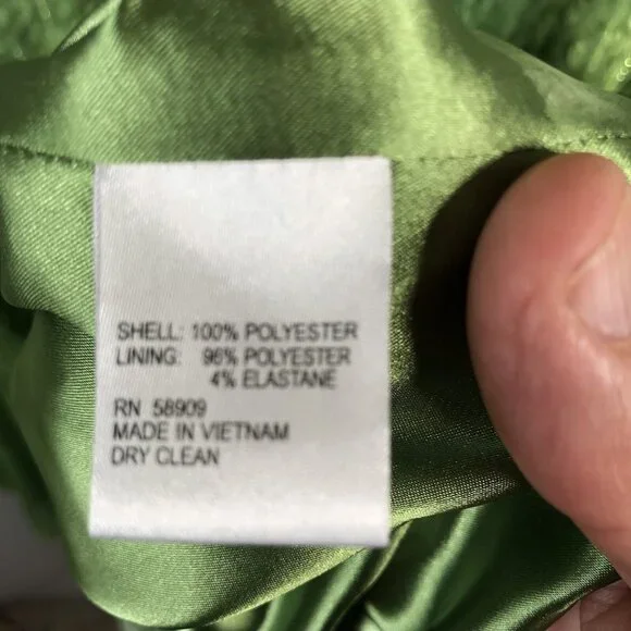 Alex Marie Dress Womens 14 Green Metallic Gold Pleats Shiny Event Occasion NEW - Picture 7 of 16